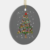Funny German Shepherd kerstboom Decor Ormenmense Keramisch Ornament (Rechts)