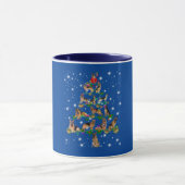 Funny German Shepherd kerstboom Decor Ormenmense Mok (Midden)