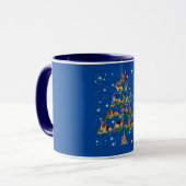 Funny German Shepherd kerstboom Decor Ormenmense Mok (Voorkant links)