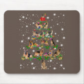 Funny German Shepherd kerstboom Decor Ormenmense Muismat (Voorkant)