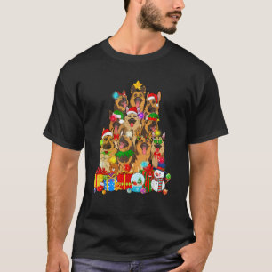 Funny German Shepherd kerstboom Lights Puppy T-shirt