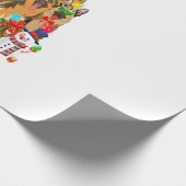 Funny German Shepherd KerstTree Lights Gift Cadeaupapier (Hoek)