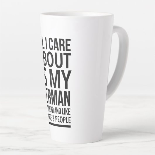 Funny German shepherd Latte Mok (Rechterhoek)