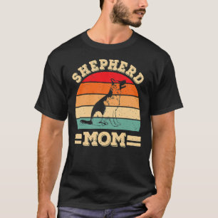 Funny German Shepherd Mam Print Dog Retro T-shirt
