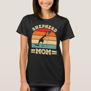 Funny German Shepherd Mam Print Dog Retro T-shirt