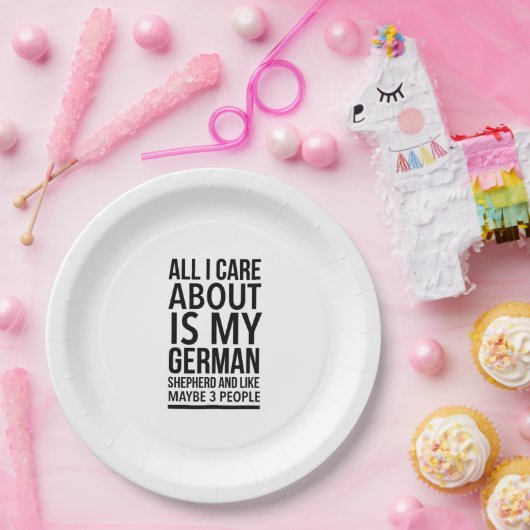 Funny German shepherd Papieren Bordje (Feest)