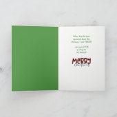 Funny German Shepherd Ready for Kerstmis Feestdagen Kaart (Binnen)