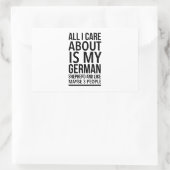 Funny German shepherd Rechthoekige Sticker (Tas)