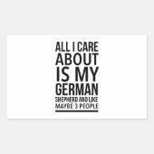 Funny German shepherd Rechthoekige Sticker (Voorkant)