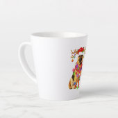 Funny German Shepherd Santa Hat Xmas Lights Gift D Latte Mok (Linkerhoek)