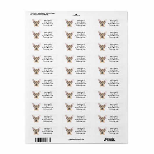 Funny German Shepherd speckle waterverf dog Label (Full Sheet)