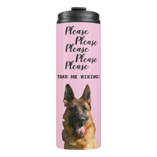 Funny German Shepherd Thermal Tumbler Thermosbeker (Voorkant)