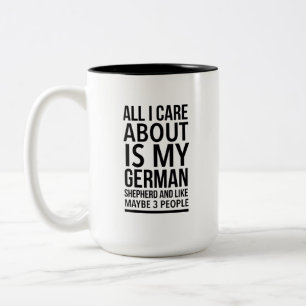 Funny German shepherd Tweekleurige Koffiemok