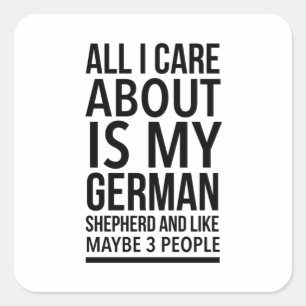 Funny German shepherd Vierkante Sticker