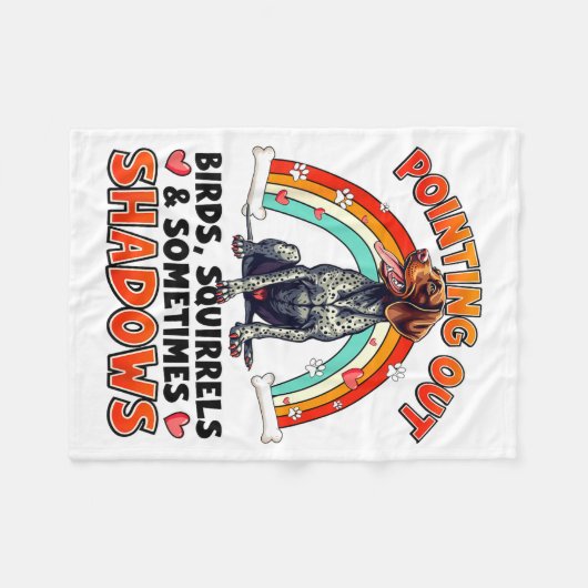 Funny German Shorthaired Inter Design For Dog Love Fleece Deken (Voorkant (Horizontaal))