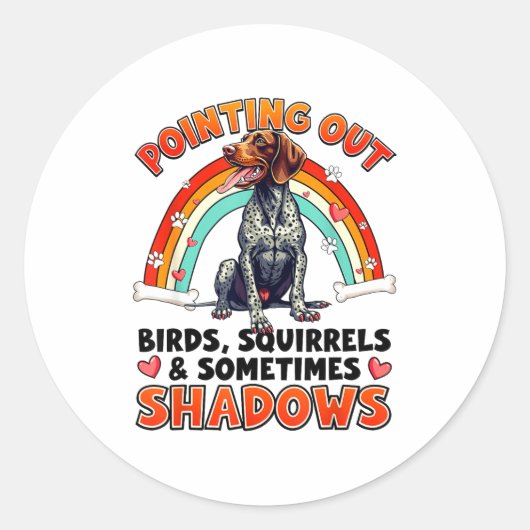 Funny German Shorthaired Inter Design For Dog Love Ronde Sticker (Voorkant)