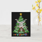 Funny German Shorthaired Inter Dog Christmas Tree  Kaart (Gele Bloem)