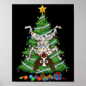 Funny German Shorthaired Inter Dog Christmas Tree  Poster (Voorkant)