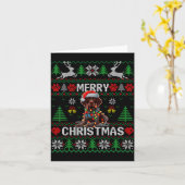 Funny German Shorthaired Inter Dog Ugly Xmas Sweat Kaart (Gele Bloem)