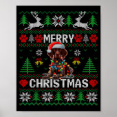 Funny German Shorthaired Inter Dog Ugly Xmas Sweat Poster (Voorkant)