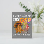 Funny German Shorthaired Pointer Gifts GSP Lover Briefkaart (Staand voorkant)