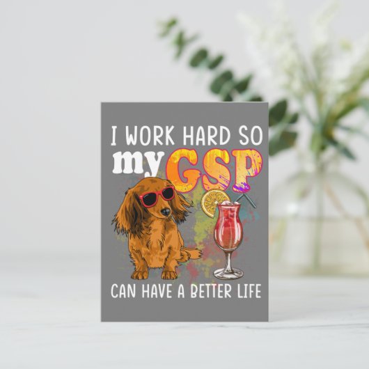 Funny German Shorthaired Pointer Gifts GSP Lover Briefkaart (Staand voorkant)