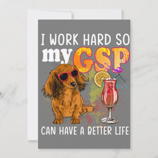 Funny German Shorthaired Pointer Gifts GSP Lover Kaart (Voorkant)