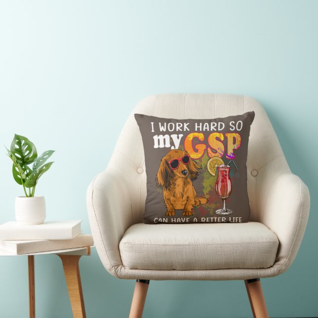 Funny German Shorthaired Pointer Gifts GSP Lover Kussen (Stoel)