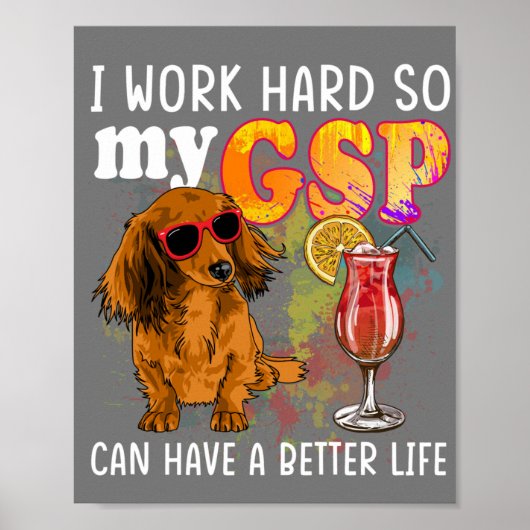 Funny German Shorthaired Pointer Gifts GSP Lover Poster (Voorkant)
