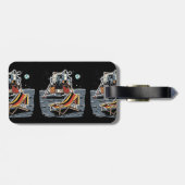 Funny German towel  Bagagelabel (Achterkant horizontaal)