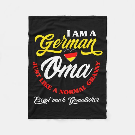Funny Germany German Oma German Granny Deutsche Om Fleece Deken (Voorkant)