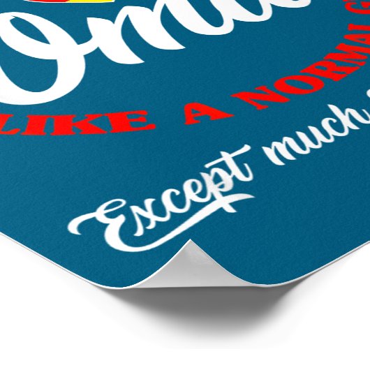 Funny Germany German Oma German Granny Deutsche Om Poster (Hoek)