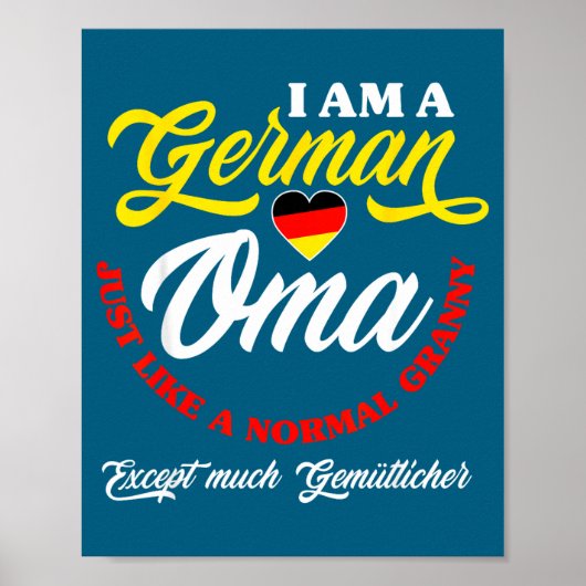 Funny Germany German Oma German Granny Deutsche Om Poster (Voorkant)