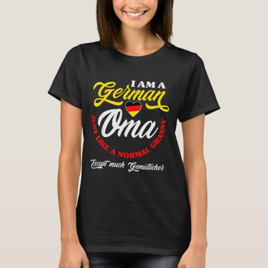 Funny Germany German Oma German Granny Deutsche Om T-shirt (Voorkant)