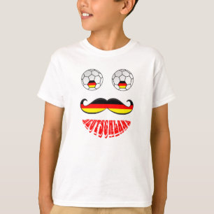Funny Germany Soccer Football Face T-shirt
