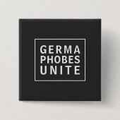Funny Germaphobes Unite Pandemic Meme Vierkante Button 5,1 Cm (Voorkant)