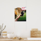 Funny gestopt met roken poster (Keuken)