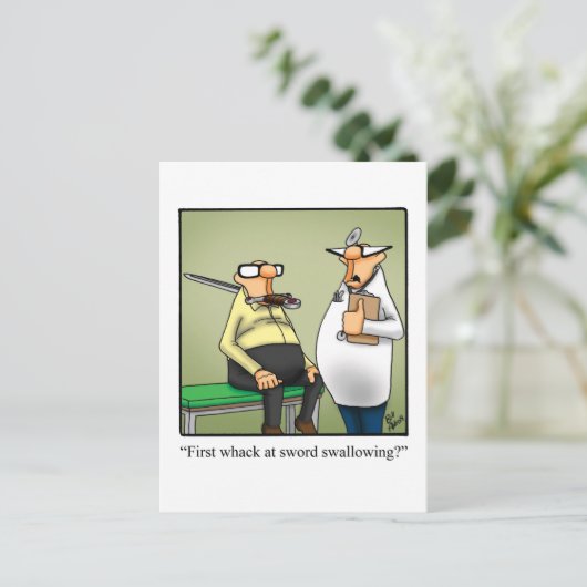 Funny Get Good Humor Briefkaart (Staand voorkant)