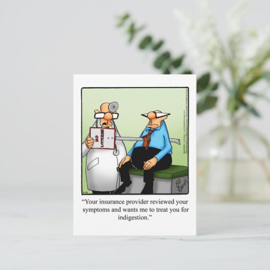 Funny Get Good Humor Briefkaart (Staand voorkant)