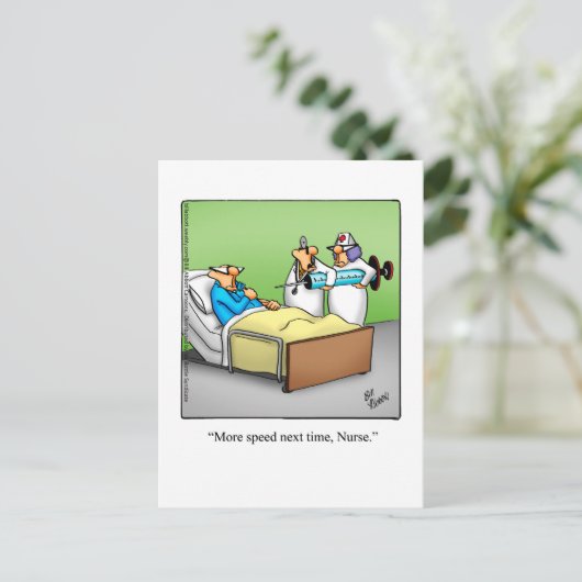 Funny Get Good Humor Briefkaart (Staand voorkant)