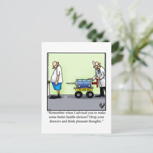 Funny Get Good Humor Briefkaart (Staand voorkant)