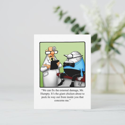 Funny Get Good Humor Briefkaart (Staand voorkant)