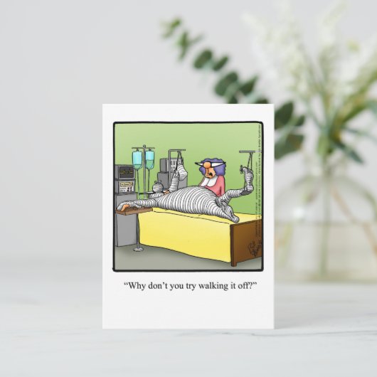 Funny Get Good Humor Briefkaart (Staand voorkant)