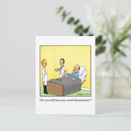 Funny Get Good Humor Briefkaart (Staand voorkant)