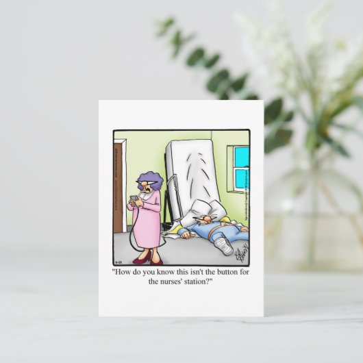 Funny Get Good Humor Briefkaart (Staand voorkant)