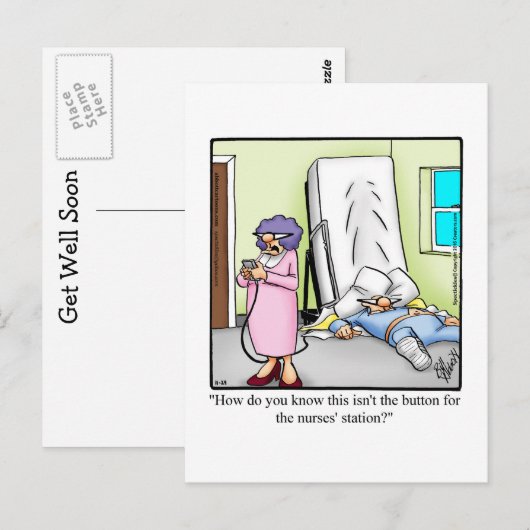 Funny Get Good Humor Briefkaart (Voorkant / Achterkant)