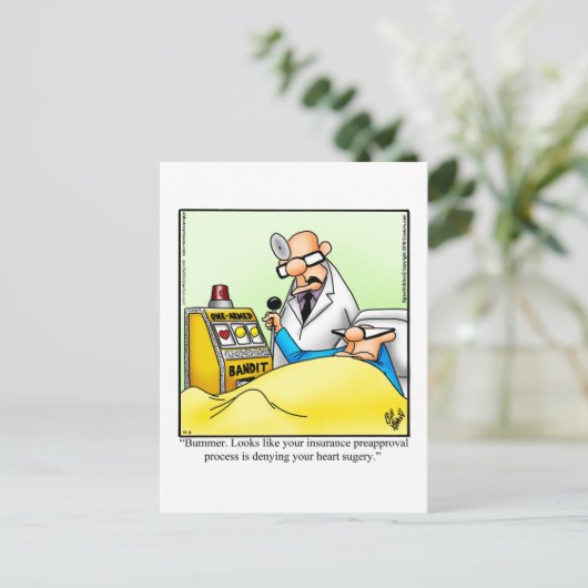 Funny Get Good Humor Briefkaart (Staand voorkant)