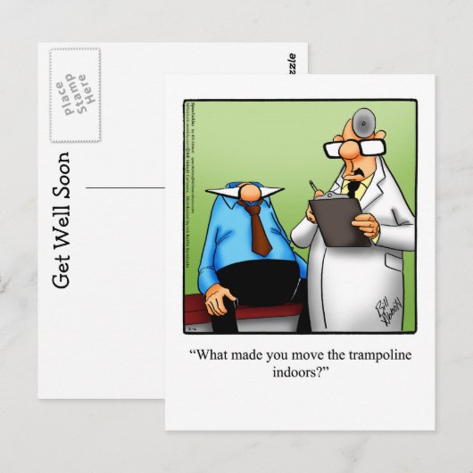 Funny Get Good Humor Briefkaart (Voorkant / Achterkant)