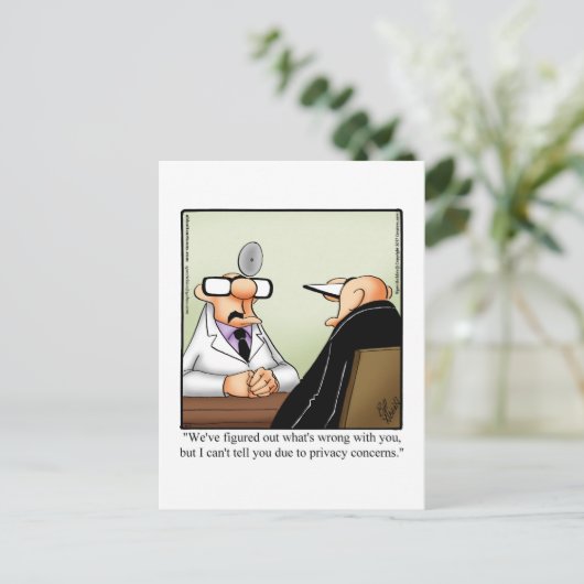 Funny Get Good Humor Briefkaart (Staand voorkant)