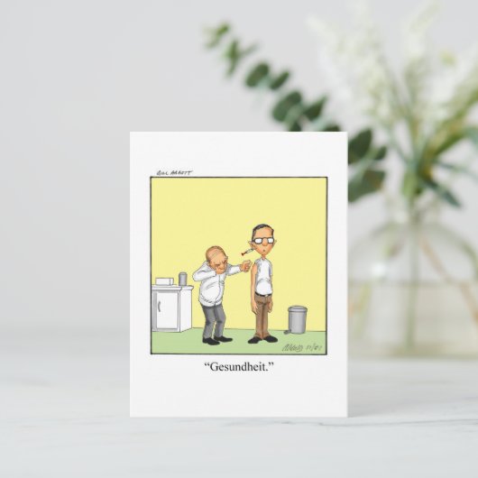 Funny Get Good Humor Briefkaart (Staand voorkant)